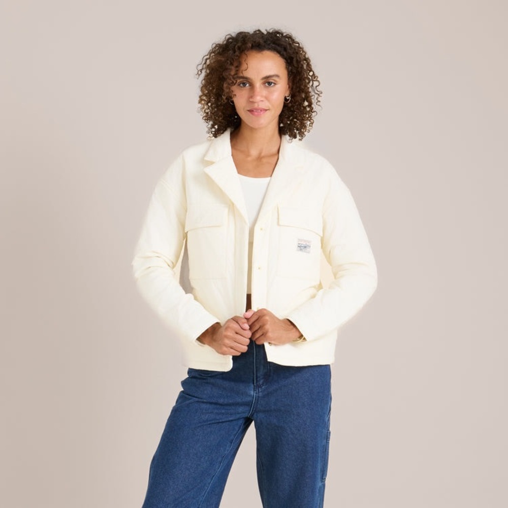 Roark Women's‎ Passport Plush Utility Jacket in White Wolf | Sz XS | NWT